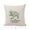 Hello Honey® Natural & Green Frog "The Kissing Booth is Closed" Linen Blend Pillow with French Knots